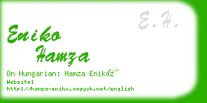 eniko hamza business card